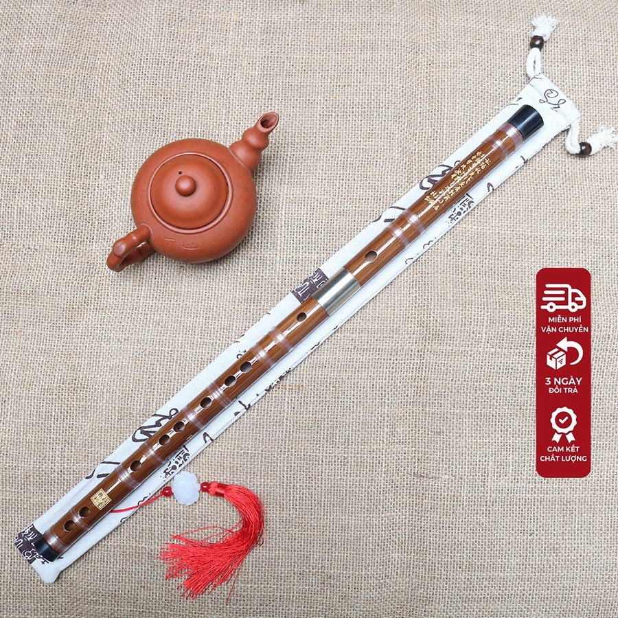 Sáo Dizi Chuyên Nghiệp Khớp Kép Cao Cấp, Hàng Tuyển Hãng MuTong 810, hai đầu bọc sừng - Sáo Trúc Tha