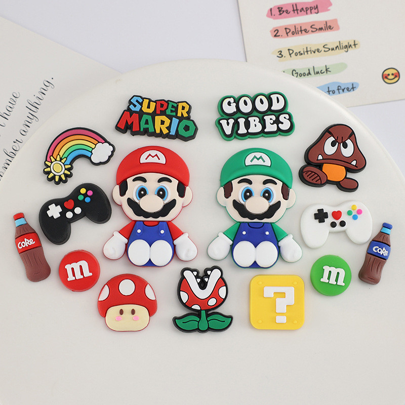 Anime Nhật Bản Mario Mario Mario Mario Mario Mario PVC Cao Su Mềm Hoạt Hình Trò Chơi Mario Mario Vỏ 