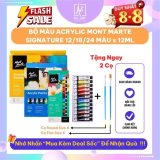 Bộ Màu Acrylic Cao Cấp Mont Marte Signature 12/18/24/36 Màu x Tuýp 12ml