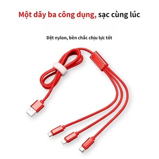  Cáp 3 đầu sạc phù hợp với đa thiết bị khác nhau - 3IN1 Dây cáp kéo ba phone 