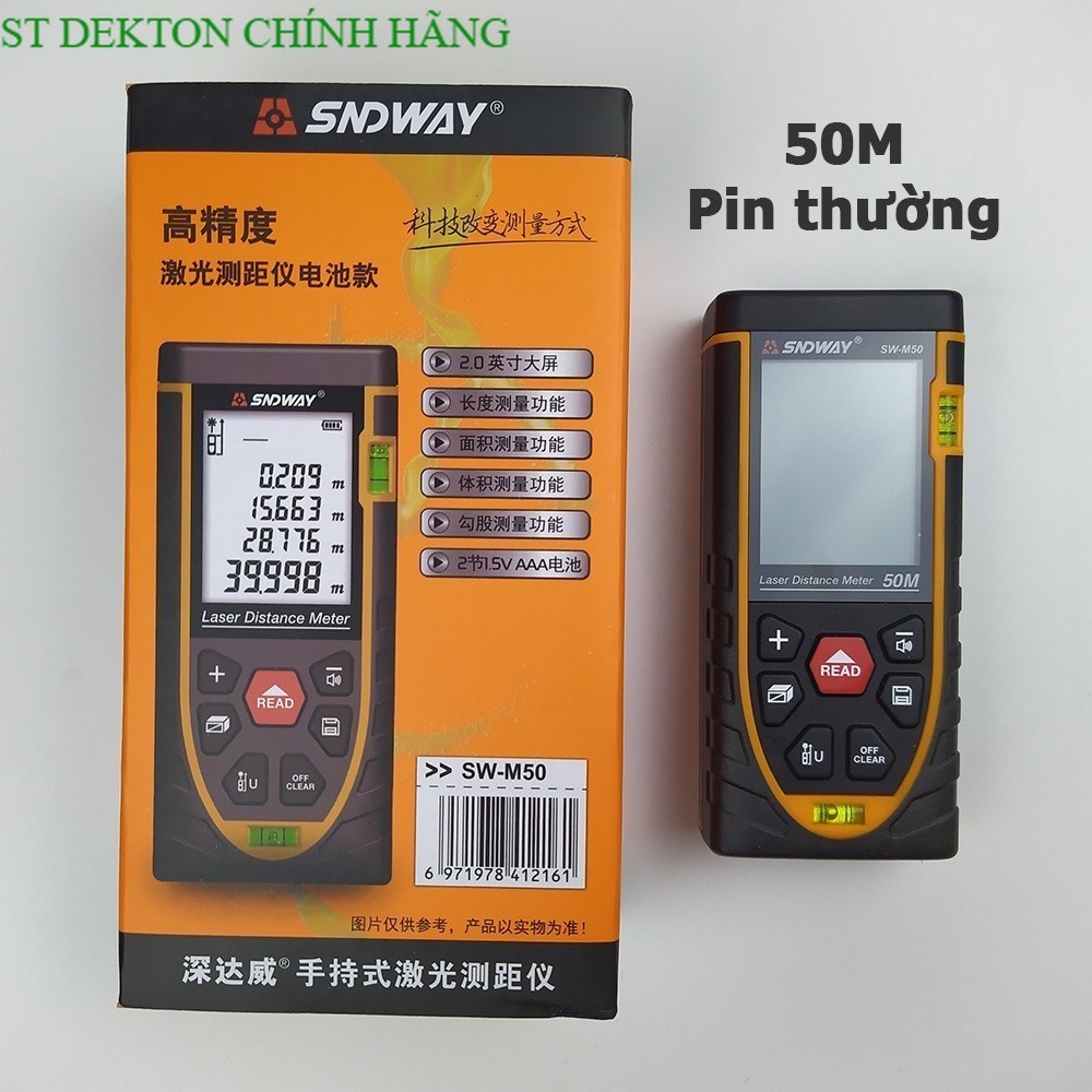 Thước đo khoảng cách bằng tia laser SNDWAY SW-M40/M50/M60/M70/M80/M100 STORE DEKTON