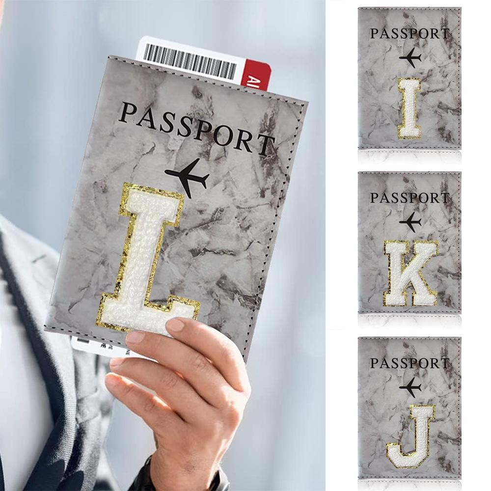 Grey Passport cover custom card holder travel document organizer anti-magnetic protective cover port