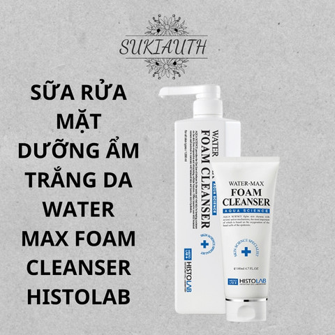 SỮA RỬA MẶT DƯỠNG ẨM TRẮNG DA WATER MAX FOAM CLEANSER HISTOLAB