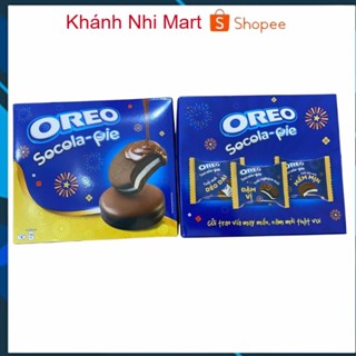    GÍA SỈ    4HỘP  Bánh Oreo Socola Pie nhân dẻo hộp 336g,Bánh Oreo Pie Vị Marshmallow,Bánh mềm Oreo Pie Kinh Đô 