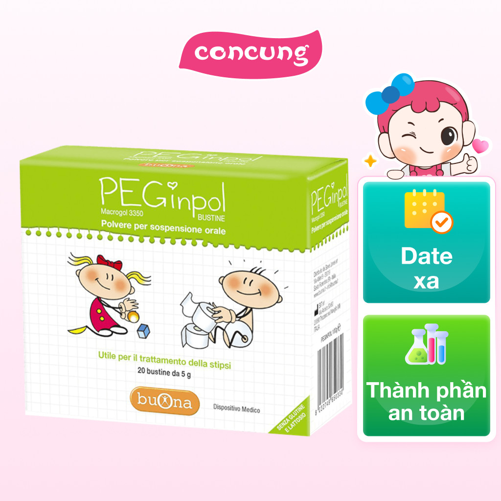 Bột nhuận tràng peginpol táo bón (hộp 20 gói) -  Buona