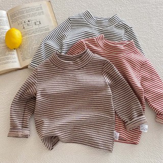 Mùa Thu Sơ Sinh Bé Trai Và Bé Gái Đứng Cổ Sọc Họa Tiết Dài Tay Trẻ Sơ Sinh Top Quần Áo Bé 1-3 Tuổi
