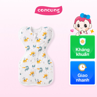 Nhộng chũn Sợi tre Kháng khuẩn Animo VD423034 (NB,Xanh)