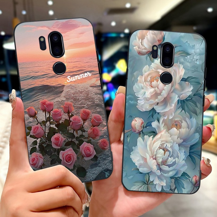Ốp điện thoại mềm LG G7 ThinQ mới nhất Vỏ sơn hoa thời trang cho LG G7ThinQ G710EM ốp lưng điện thoạ