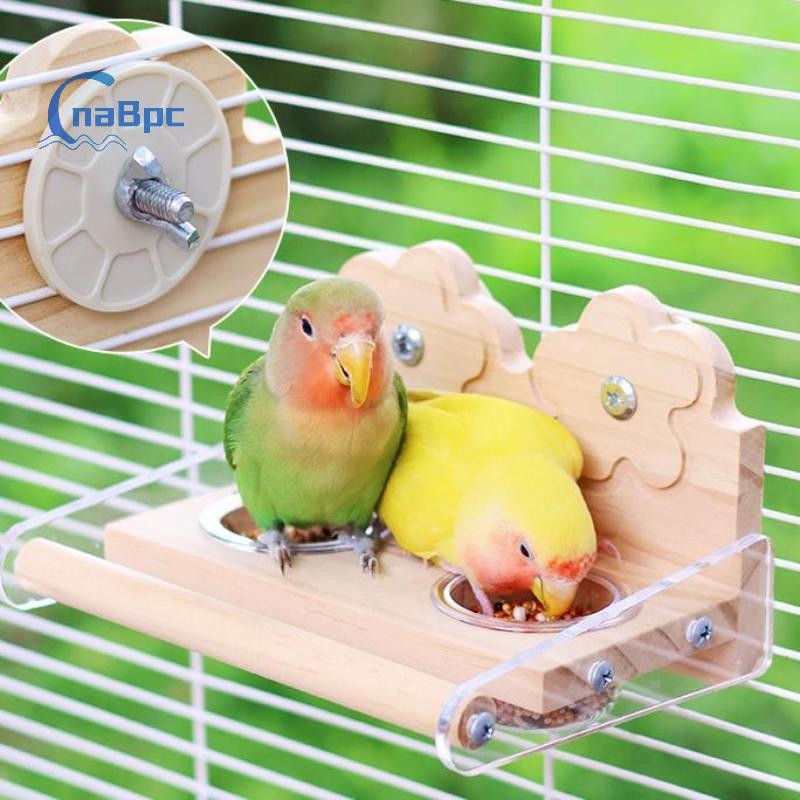 < CnaBpc > Chim Ăn Bằng Thép Không Gỉ Vẹt Chim Gỗ Chắc Chắn Đứng Dính Gỗ Đứng Đứng Cho Ăn Đồ Chơi Ch
