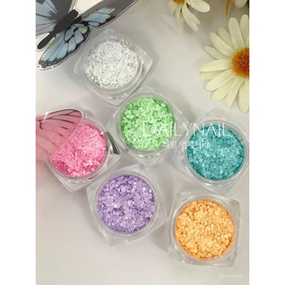 Tim nhí ẩn móng Pastel, Nhũ ẩn móng Trang trí móng (Set 6 màu)