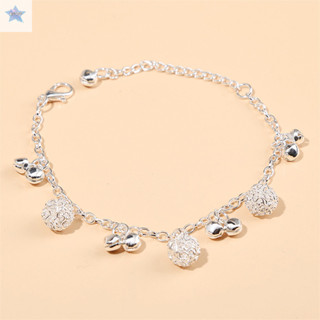  Gjcute Mới Mạ Bạc Vòng Tay Thời Trang Chuông Ch Hạt Mặt Dây Chuyền Vòng Tay Cho Nữ Bé Gái Trang Sức Quà Tặng VN 