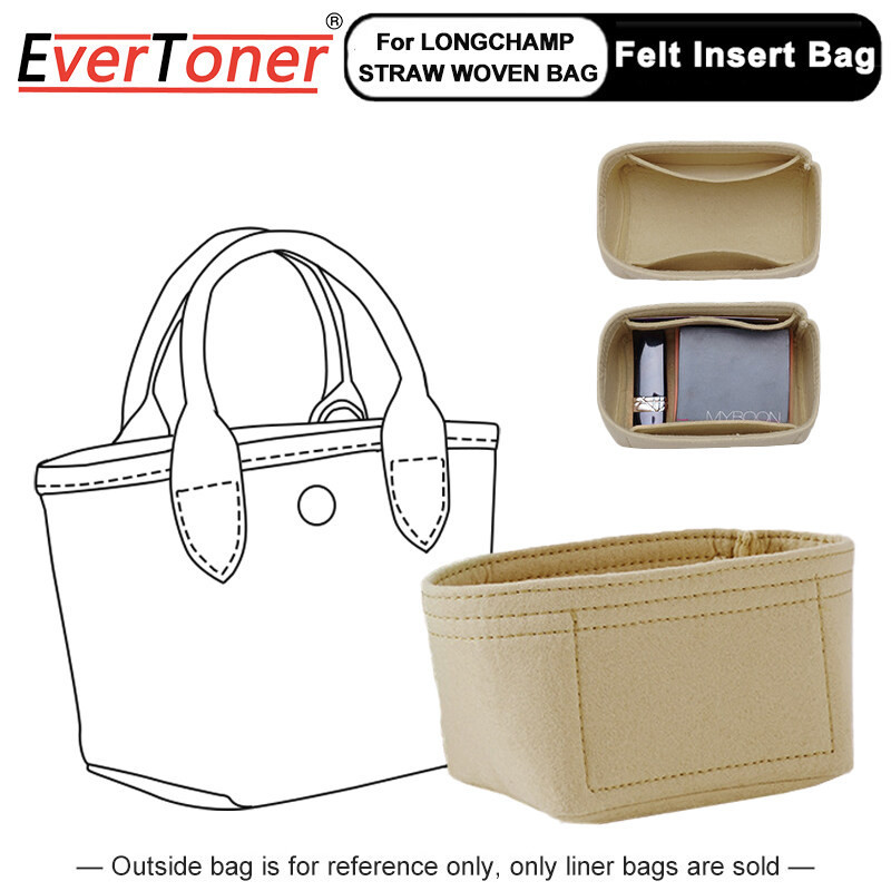 Evertoner Chèn lót nỉ cho Longchamp, ống hút, phân loại mỹ phẩm, hỗ trợ bảo quản