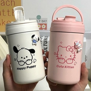 Cốc giữ nhiệt cầm tay chó Pacha cốc hút uống đôi cốc nước 500ML
