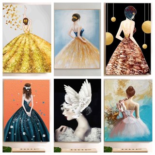  Cô gái xinh đẹp Tranh kim cương 5d Full Diamond Phòng khách DánDiamond Cross Stitch Phòng ngủ Phòng ăn Thêu kim cương Trang trí nhà cửa 30x40cm / 40x50cm / 50x60cm