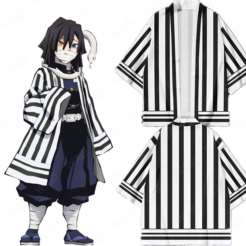 Demon Slayer Iguro Obanai Phong Cách 3D In Nhật Bản Kimono Haori Yukata Cosplay Thời Trang Mùa Hè Th