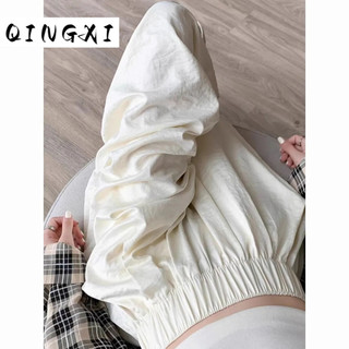 QINGXI quần ống rộng Quần Túi Hộp Thông thường Thời trang comfortable INS WFK2470PZY 31Z240730