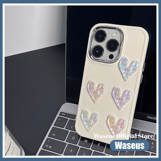 Ốp khung ống kính mạ hình trái tim 3D cao cấp cho iPhone 16 Pro Max 15 14 Pro 14 13 12 11 Pro Max Xs Max Xr X 7 8 Plus