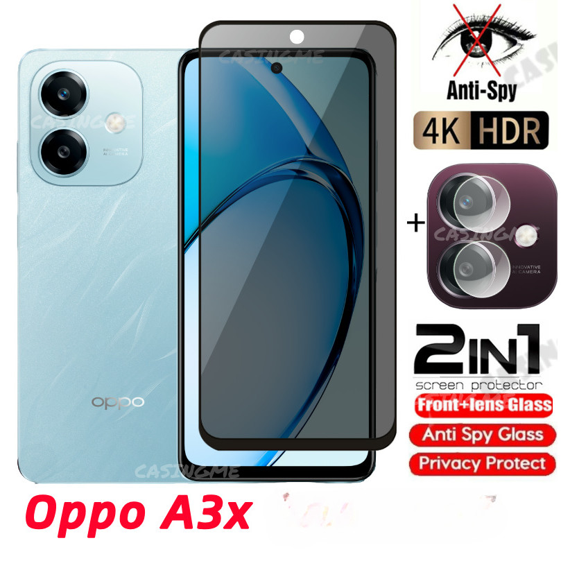 Oppo A6 A3x 2024 Kính Cường Lực Riêng Chống Gián Điệp Full Cover Bảo Vệ Màn Hình Chống Peek Phim Riê