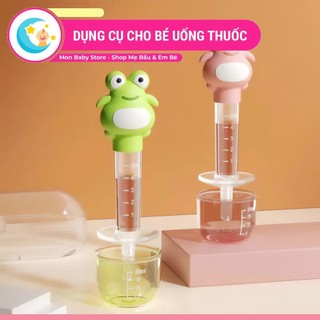 Dụng cụ cho bé uống thuốc chống sặc, có vạch chia ml, đầu silicon mềm, tặng kèm hộp đựng và cọ ống