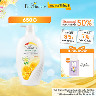 Sữa tắm sạch khuẩn từ thiên nhiên Enchanteur Charming Anti-Bacterial 650gr