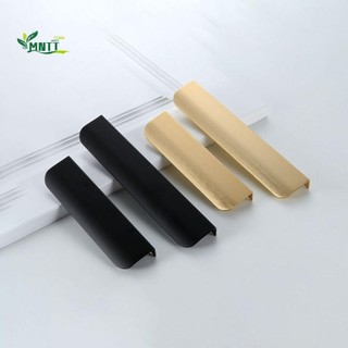 Mntt Tay Nắm Tủ Ẩn, Lỗ Đôi Nhiều Kích Cỡ Tay Nắm Cửa Hồ Quang, Tối Giản Dễ Dàng Lắp Đặt Không Gian Nhôm Đen / / Xám Tủ Quần Áo Tay Cầm Dài Nhà Bếp