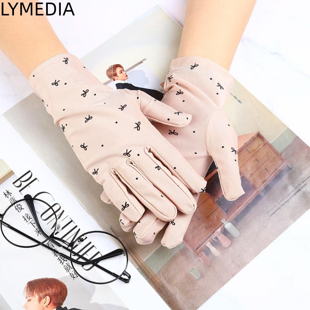 LYMEDIA tay chống nắng LYMEDIA, Găng tay mùa hè mỏng làm mới Spandex, Găng tay chống tia cực tím tho