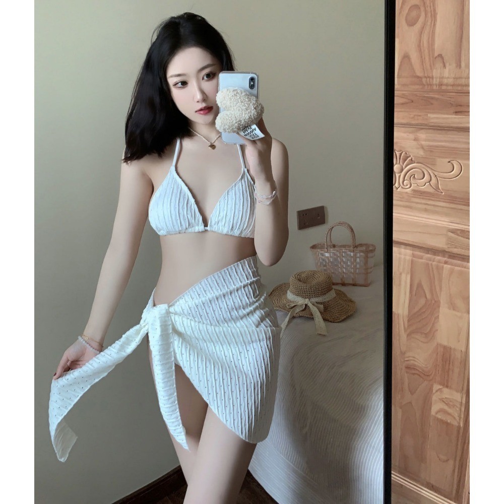RICH-THEY Bộ Bikini Bộ Đồ Bơi Ba Mảnh Phối Ren Thời Trang Gợi Cảm Cho Nữ | BigBuy360 - bigbuy360.vn