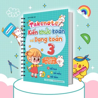 Sách Takenote kiến thức toán và dạng toán 3