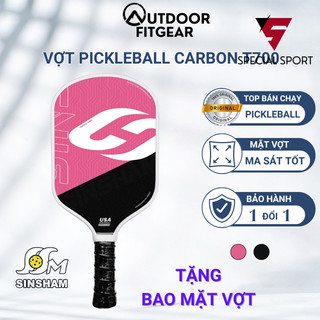  Vợt pickleball SINSHAM Carbon T700 16mm mặt nhám tay cầm bọc da Tặng túi đựng vợt 