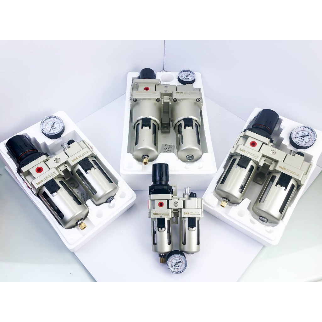 Bộ lọc đôi khí nén SNS AC2010/ AC3010/ AC4010/ AC5010 – Bộ lọc khí nén SNS có van điều áp AC (Chính 
