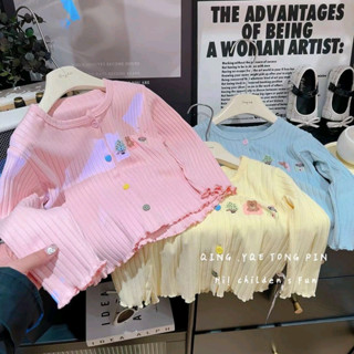 [Bxh] Áo len dệt kim nữ phong cách mới 80-140cm, Áo khoác mỏng bé gái, Áo quần áo trẻ em dễ thương, Tay dài bé gái