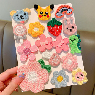 9PCS Dán Tóc Cho Bé Trẻ Em Nổ Miếng Dán Gái Sẽ Không Làm Tổn Thương Tóc Gãy Siêu Dễ Thương Hoạt Hình Velcro Phụ Kiện Tóc