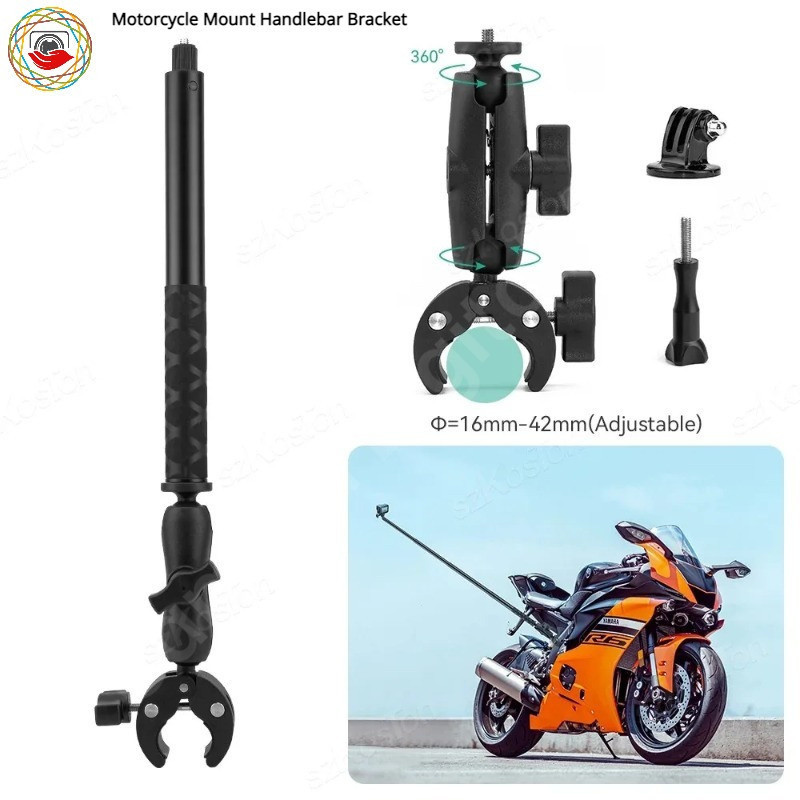 Giá Đỡ gắn xe Cho Insta360 X4 X3 GoPro 12 11 DJI Phụ Kiện Xe Đạp Xe Máy Selfie Stick