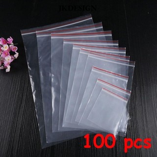  Jkdesign 100 Cái   gói Túi Zip Trang Sức Nhà Tự Dính Bao Bì Poly 