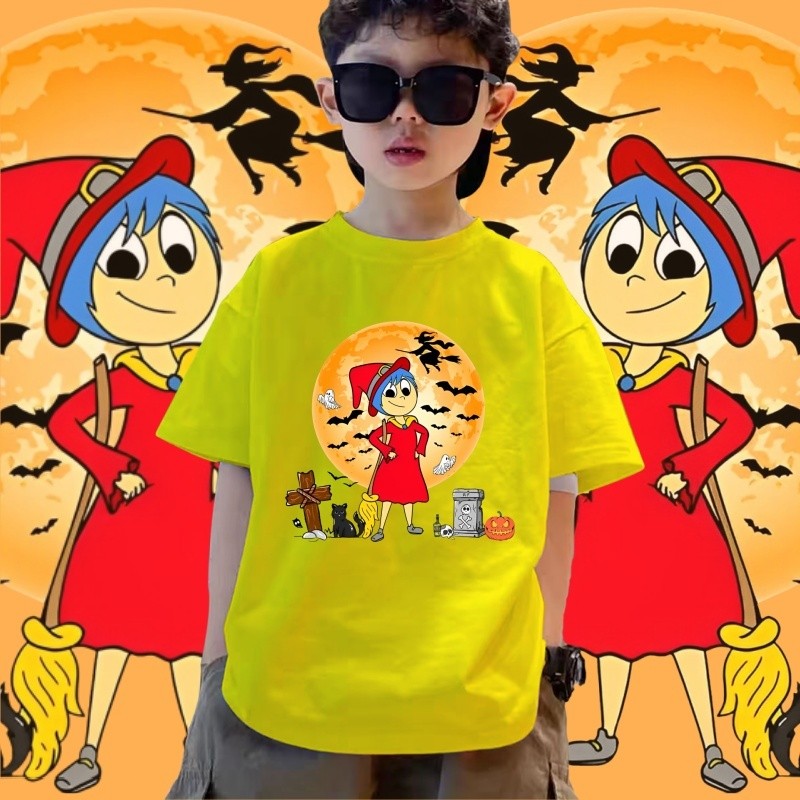 Áo thun trẻ em INSIDE OUT 2 & Halloween Vải Cotton mềm có 8 màu. Quần Áo 100-150 007