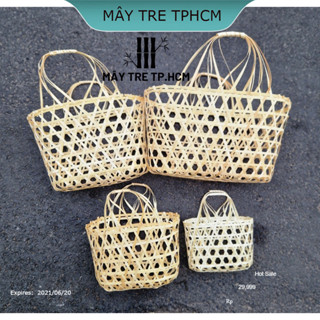 Giỏ quà tặng được làm từ mây tre, giỏ tre dùng đựng trái cây, set giỏ quà ngày tết