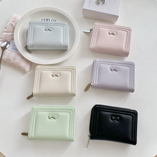Ví da PU phong cách ngắn dành cho nữ Dễ thương có thể gập lại Tiện lợi đa chức năng Hộp đựng thẻ đa chức năng Ví đựng tiền mặt