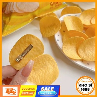  Kẹp tóc hình gói snack khoai tây chiên dễ thương cho bé kẹp tóc mái cho nữ phụ kiện kẹp tóc xinh E1891 