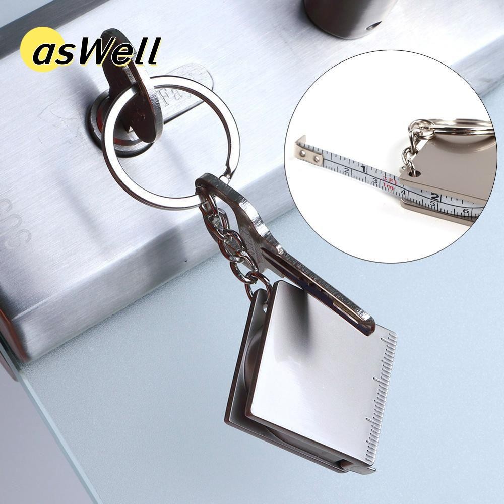 ASWELL Tape Measures Keyring Dụng cụ đánh răng móc khóa bằng thép không gỉ