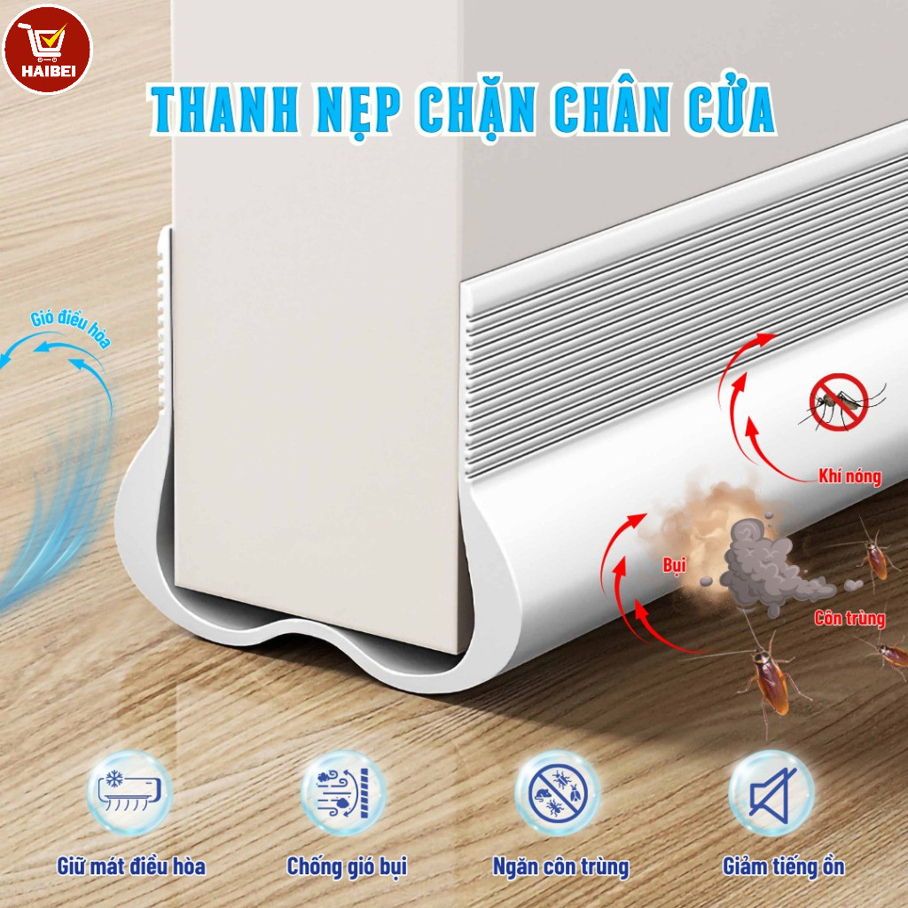 Ron PVC chặn khe cửa đa năng dài 93cm chống côn trùng,thanh chắn khe cửa