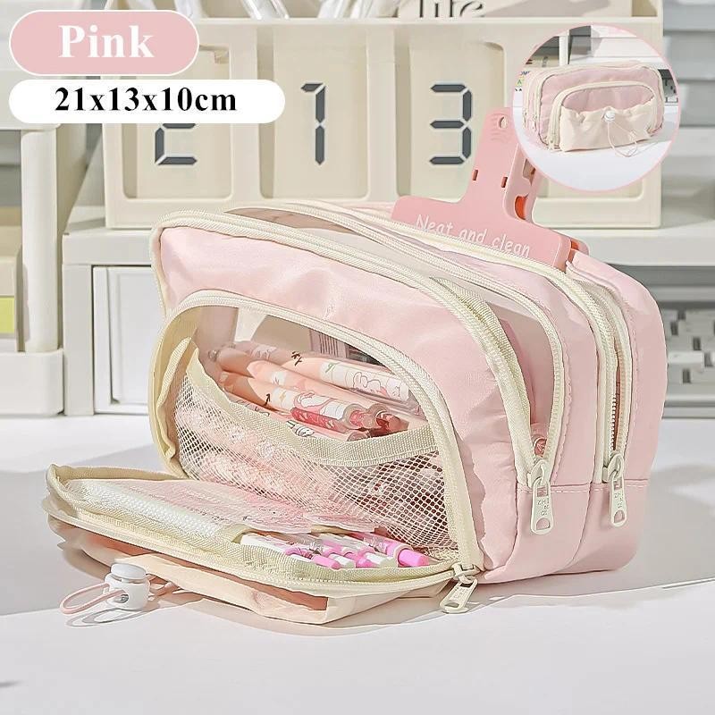 Hộp Đựng Bút Chì, Nhiều Lớp, Dung Tích Lớn, Phong Cách Kawaii Hộp Bút, Thích Hợp Cho Học Sinh