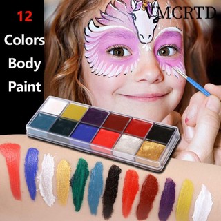 VMCRTD 12 Màu / bộ Sơn Thân Trang Điểm Mặt Thời Trang Vẽ Mặt