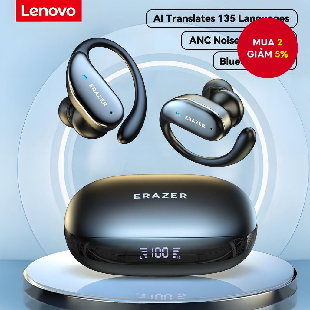 Tai nghe Lenovo Erazer XT80 PRO Tai nghe thể thao không dây ANC Khử tiếng ồn thông minh Màn hình LED Tai nghe Bluetooth V5.4 có micrô | BigBuy360 - bigbuy360.vn
