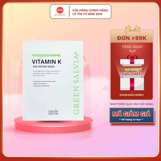  Mặt nạ Meideme Vitamin K Green Salvia SOS Mask 23g - lẻ miếng mặt nạ phục hồi làm dịu da thuần chay 