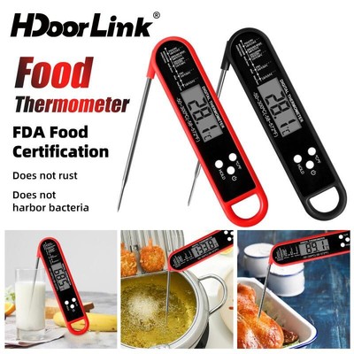Nhiệt kế thịt kỹ thuật số HdoorLink Nhiệt kế thực phẩm đọc tức thì với đầu dò có thể gập lại Nhiệt kế chuyên nghiệp cho nhà bếp Lưới tản nhiệt ngoài trời và BBQ