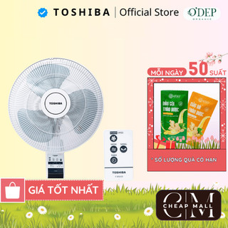 Quạt treo tường có remote Toshiba F-WSA20 H VN Hàng chính hãng 3 cánh hẹn giờ tắt điều khiển từ xa - CHEAP CMO 