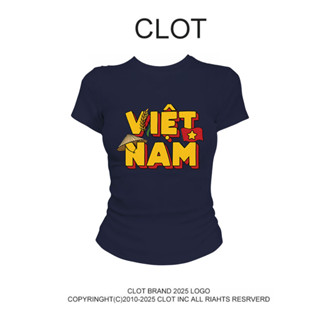 áo vietnam áo thun nữ ôm body Xanh navy baby tee mùa hè áo phông việt nam CLOT local brand
