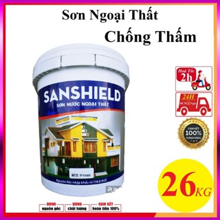 26kg Sơn nước ngoài trời cao cấp chống thấm nhiều màu trang trí nhà, decor ngoại thất mặt tiền nhà