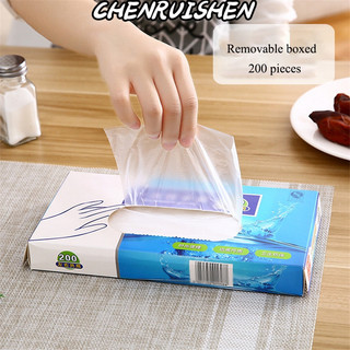 CHENRUISEN Hộp 100/200 găng tay nhựa vinyl mỏng  suốt dùng một lần đa năng cho nhà bếp