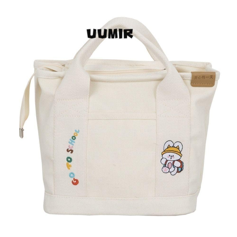 UUMIR Túi Tote Vải Canvas Cỡ Lớn Thêu Họa Tiết Hoạt Hình Nhiều Màu Xinh Xắn Cho Nữ